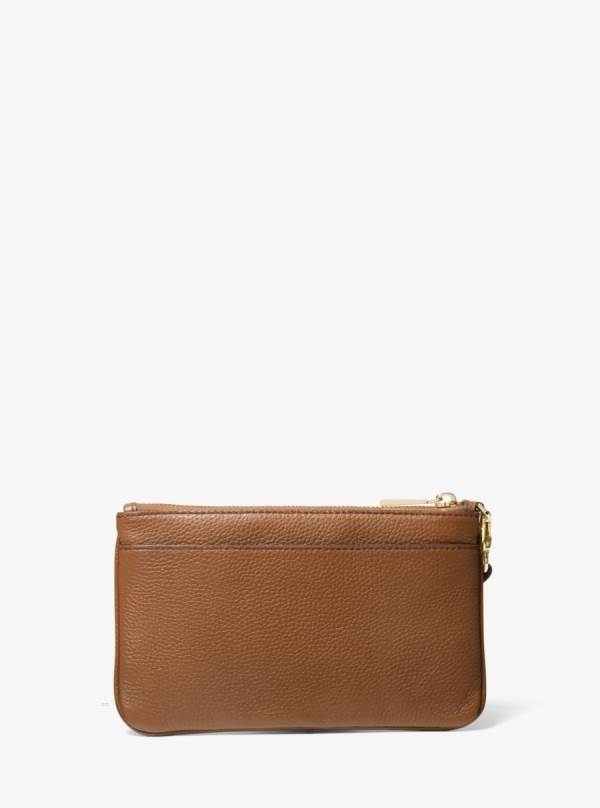 Damske Penazenky Michael Kors Medium Pebbled Leather Wristlet Hnede - Doplnky Michael Kors Obchod | WZODK-7208